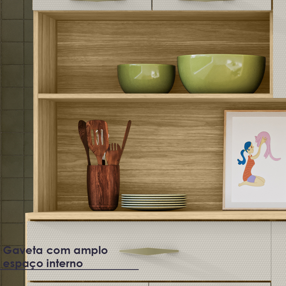 Kit Cozinha 6P 1G 91 cm Golden Freijo Soft KTP