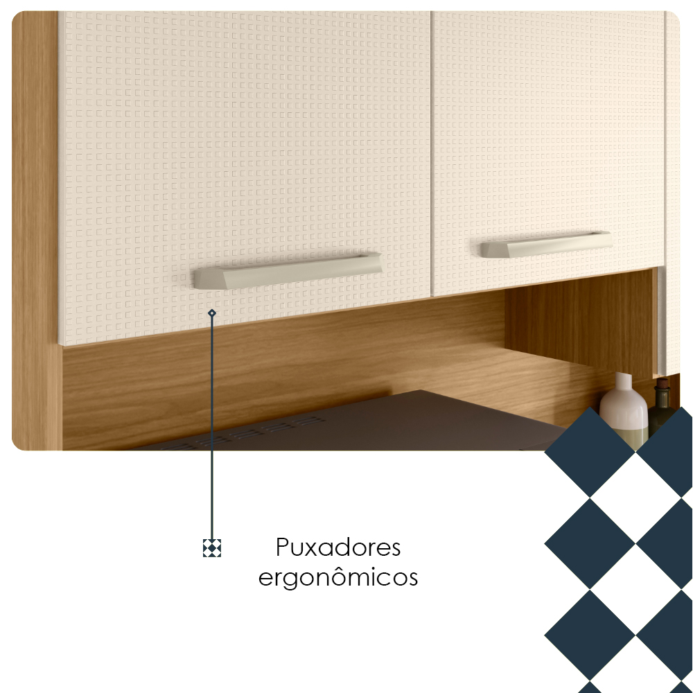 Kit Cozinha 6P 2G 132 cm Modena Freijo Soft KTP