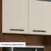 Kit Cozinha 6P 2G 132 cm Modena Nogueira Off White Cp Ripado KTP