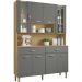 Kit Cozinha 8 Portas e 2 Gavetas Freijó Gris Golden Kits Paraná