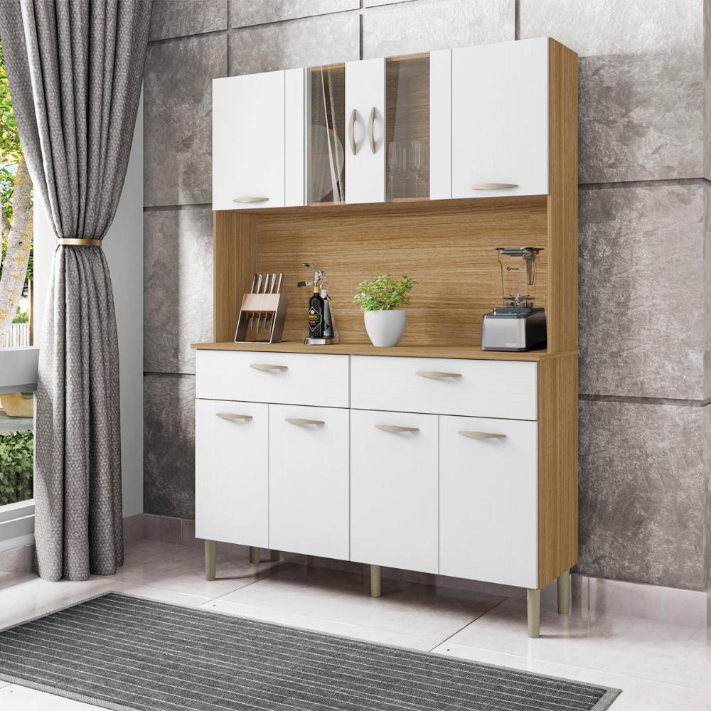 Kit Cozinha 8 Portas e 2 Gavetas Freijó Supremo Pan Kits Paraná