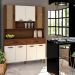 Kit Cozinha 8 Portas e 2 Gavetas Nogueira Off White CP Ripado Golden Kits Paraná