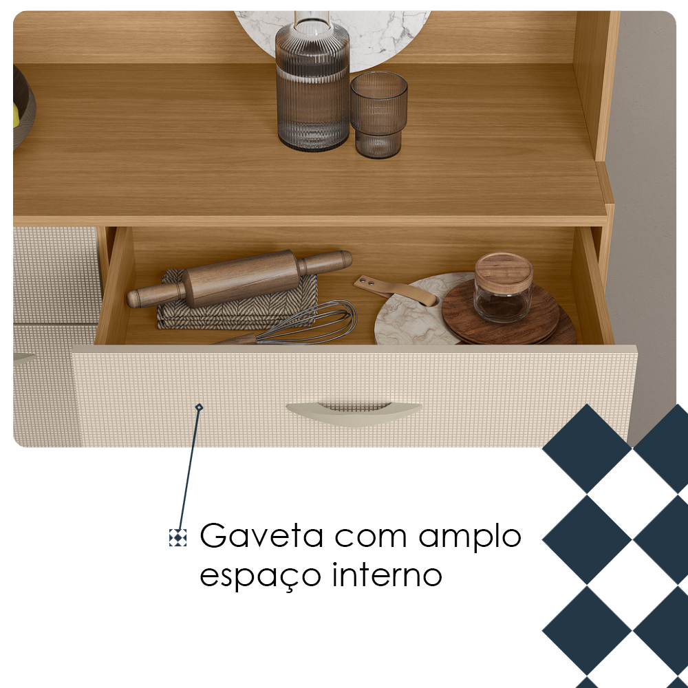 Kit Cozinha 8P 2G 122 cm Golden Freijo Soft KTP