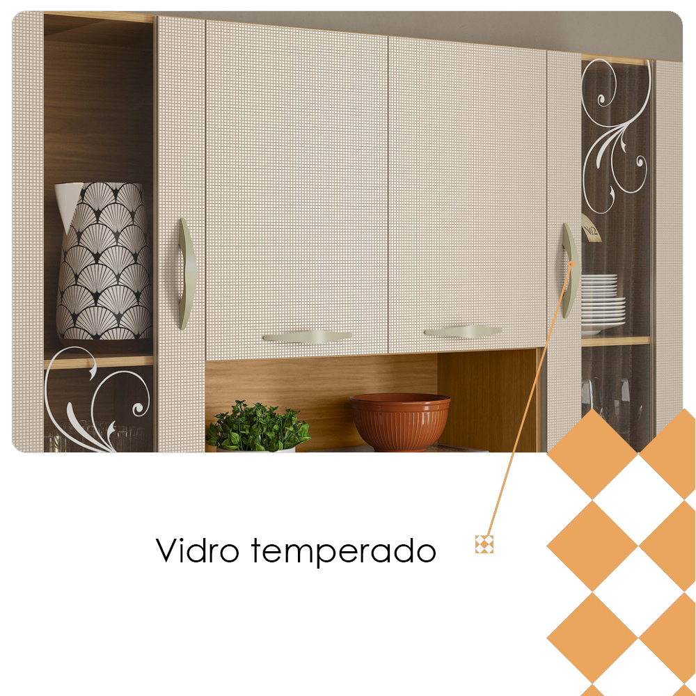 Kit Cozinha 8P 2G 122 cm Golden Freijo Soft KTP