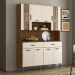 Kit Cozinha 8P 2G 122 cm Golden Nogueira Off White KTP