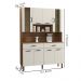 Kit Cozinha 8P 2G 122 cm Golden Nogueira Off White KTP