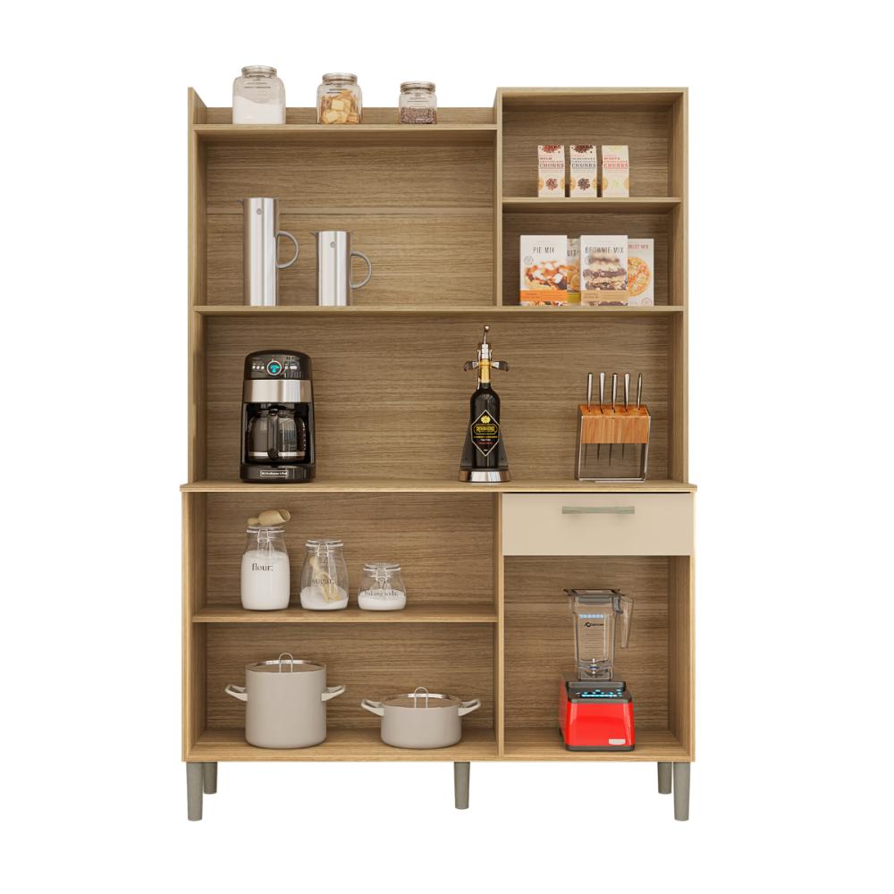 Kit de Cozinha 1 Gaveta e 6 Portas Dora Freijó Vanila
