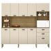 Kit de Cozinha com 9 Portas e 2 Gavetas Budapeste Vanilla
