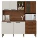 Kit de Cozinha com Tampo  Lyon Ripado Off White