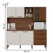 Kit de Cozinha com Tampo  Lyon Ripado Off White