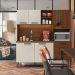 Kit de Cozinha com Tampo  Lyon Ripado Off White