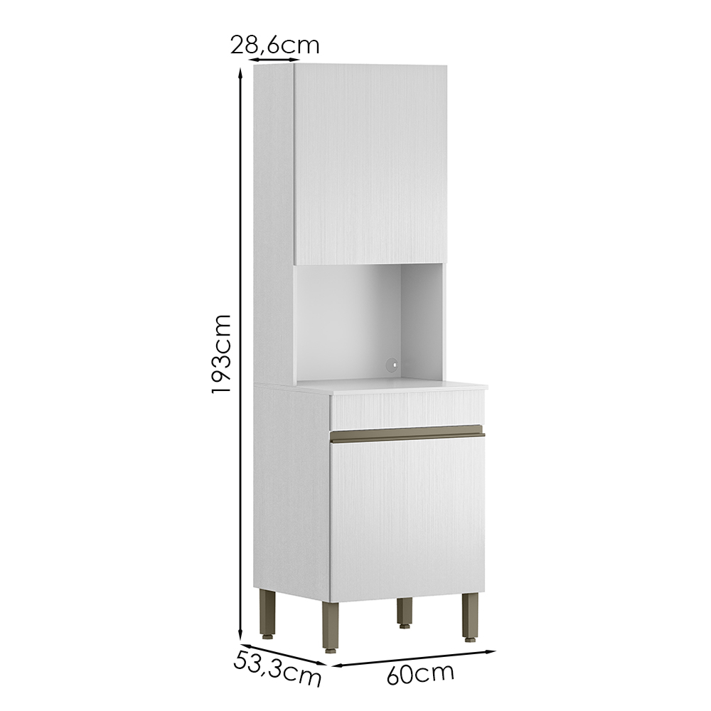 Paneleiro Microondas 2 Portas 193x60 cm Line Supremo KTP