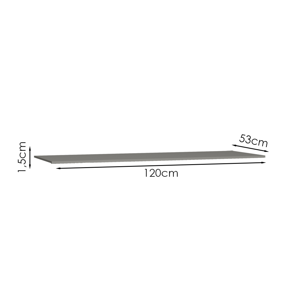 Tampo Para Balcao 120 cm Gris KTP