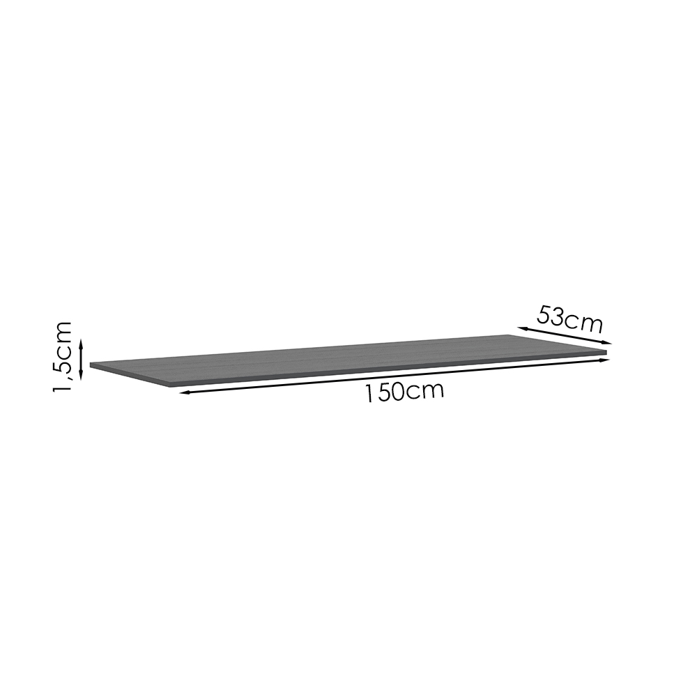 Tampo Para Balcao 150 cm Line Gris KTP