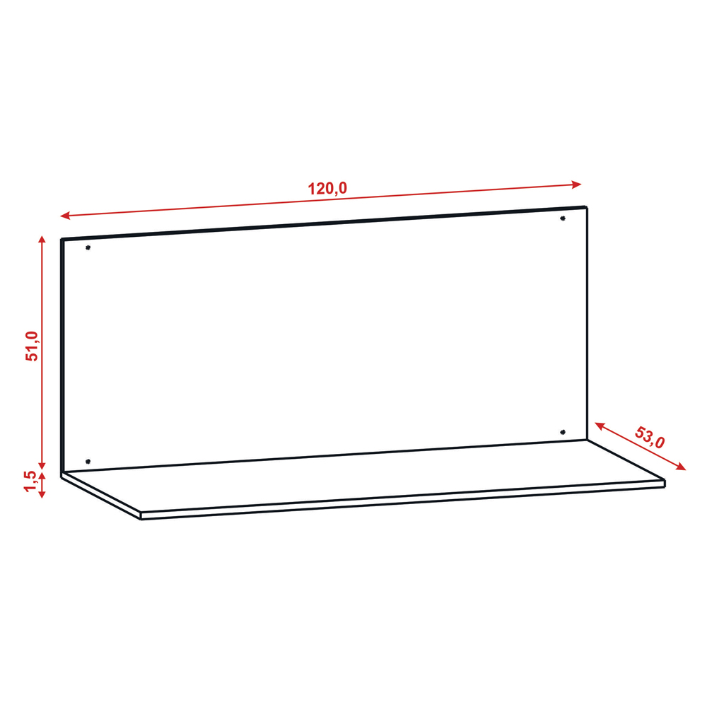 Tampo e Painel Para Balcao 120cm 3020ART Travertino KTP