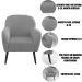 Kit 2 Poltronas para Sala Decorativas Pés Palito Lapazze Linho Bege