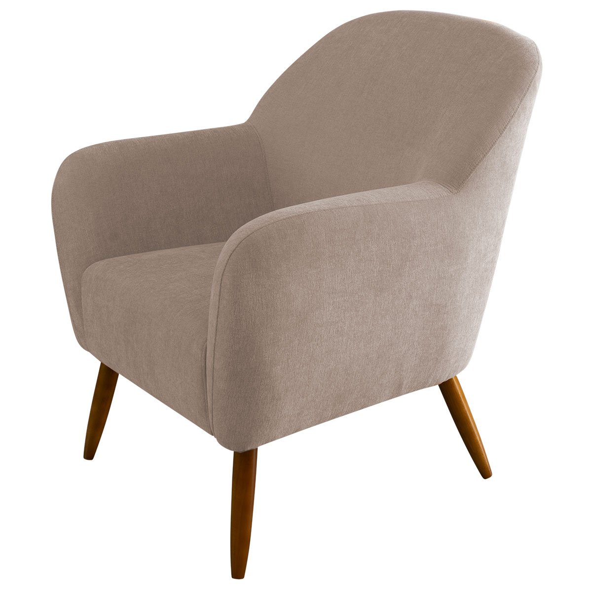 Kit 2 Poltronas para Sala Decorativas Pés Palito Lapazze Linho Bege