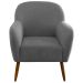Kit 2 Poltronas para Sala Decorativas Pés Palito Lapazze Linho Cinza