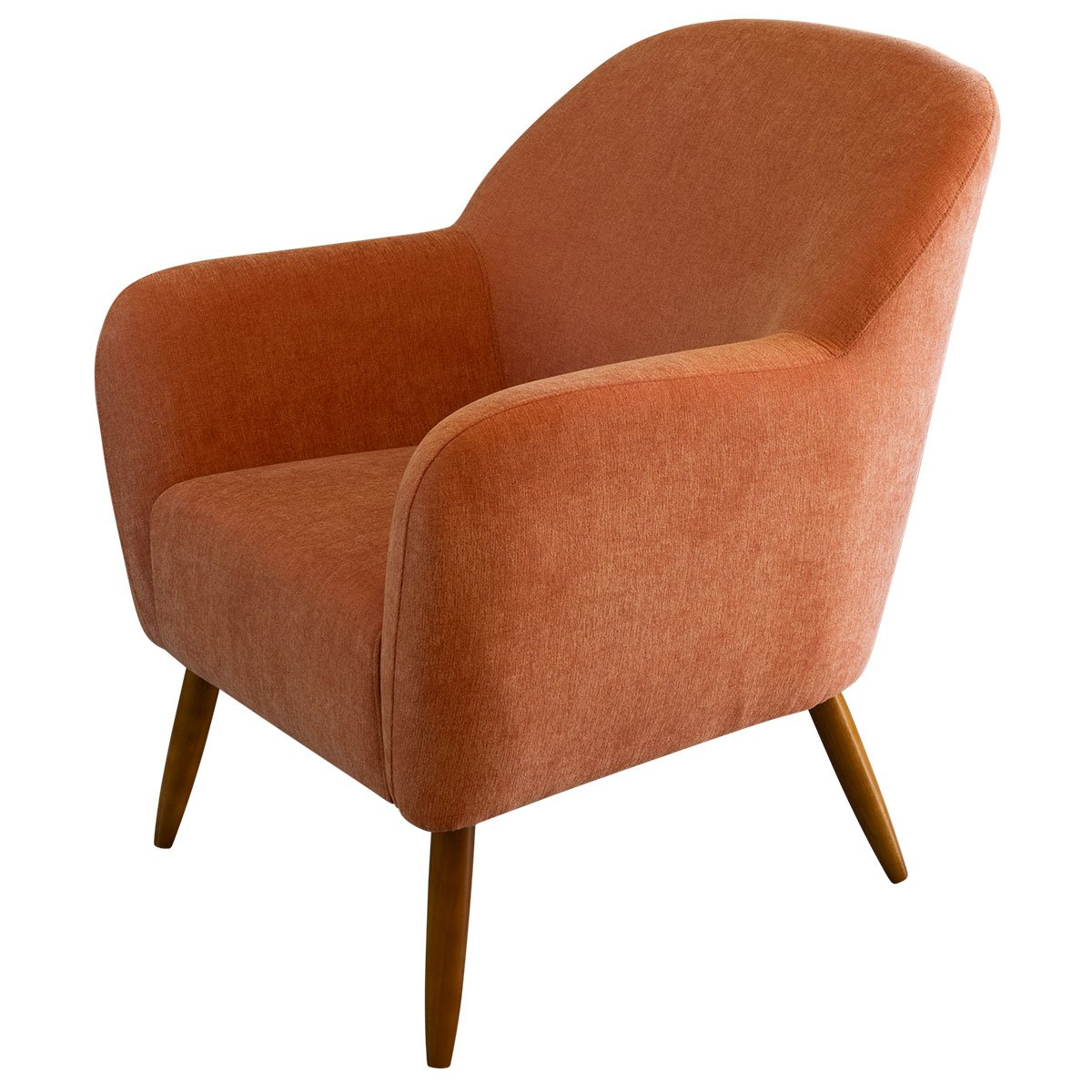 Kit 2 Poltronas para Sala Decorativas Pés Palito Lapazze Linho Terracota
