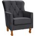 Kit 2 Poltronas para Sala Decorativas c/ Capitonê Carrara Veludo Cinza