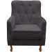 Kit 2 Poltronas para Sala Decorativas c/ Capitonê Carrara Veludo Cinza