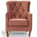 Kit 2 Poltronas para Sala Decorativas c/ Capitonê Carrara Veludo Rosê
