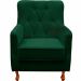 Kit 2 Poltronas para Sala Decorativas c/ Capitonê Carrara Veludo Verde