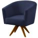 Kit 2 Poltronas para Sala e Escritório Base Giratória Belize Veludo Azul Marinho