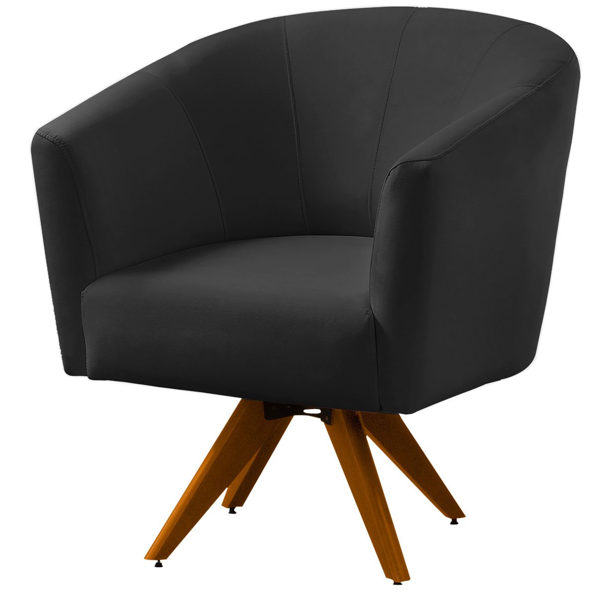 Kit 2 Poltronas para Sala e Escritório Base Giratória Belize Veludo Preto