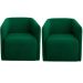Kit 2 Poltronas para Sala e Escritório Base Giratória Blue Linho Verde