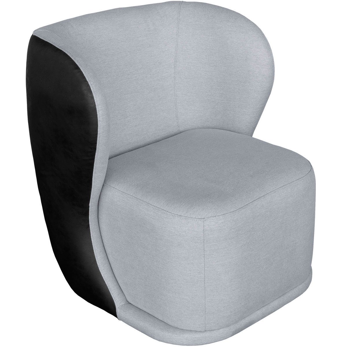 Kit 2 Poltronas para Sala e Escritório Base Giratória Corven Corino Preto/Linho Cinza