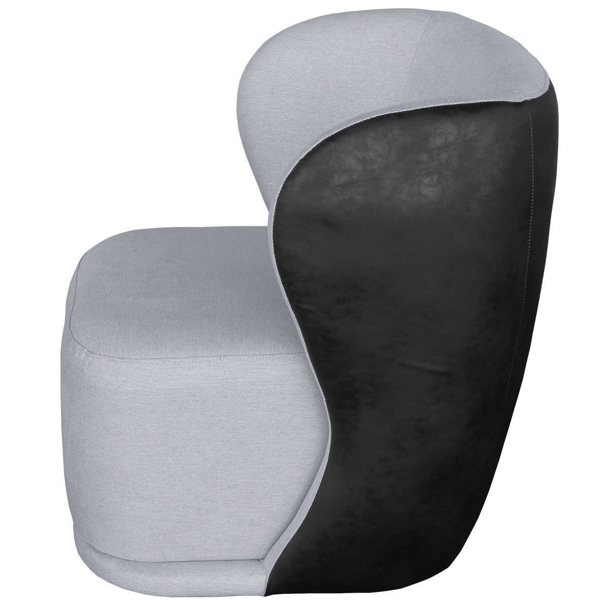 Kit 2 Poltronas para Sala e Escritório Base Giratória Corven Corino Preto/Linho Cinza