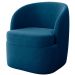 Kit 2 Poltronas para Sala e Escritório Base Giratória Samara Veludo Azul Marinho