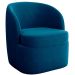 Kit 2 Poltronas para Sala e Escritório Base Giratória Samara Veludo Azul Marinho