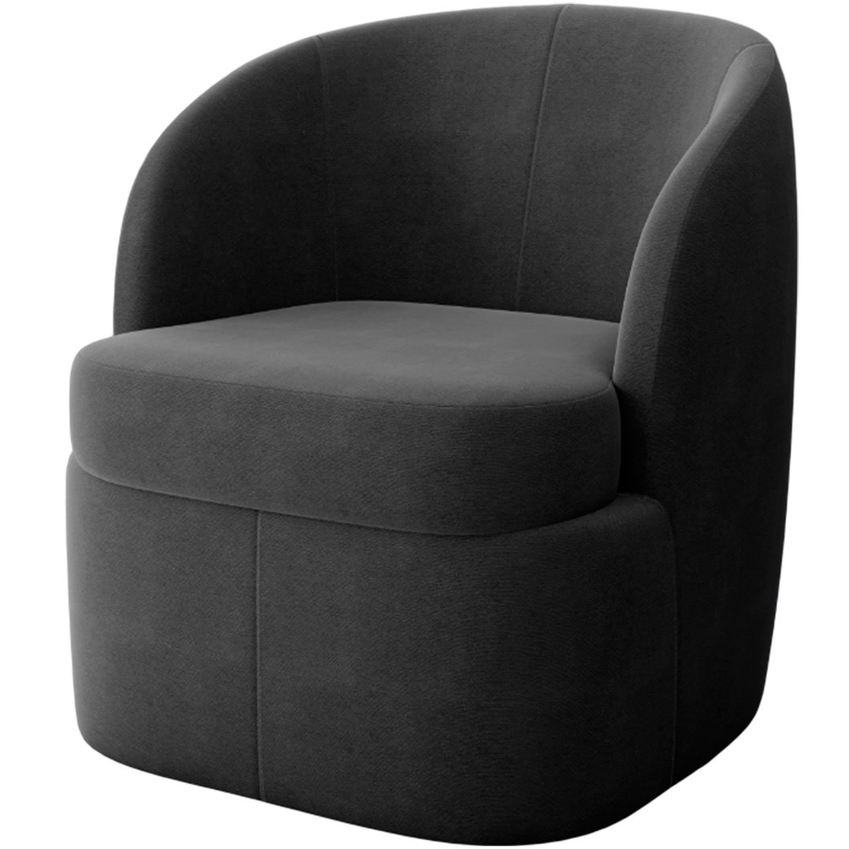 Kit 2 Poltronas para Sala e Escritório Base Giratória Samara Veludo Cinza