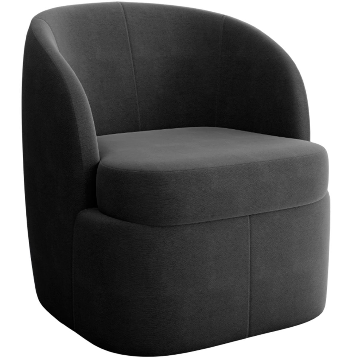 Kit 2 Poltronas para Sala e Escritório Base Giratória Samara Veludo Cinza