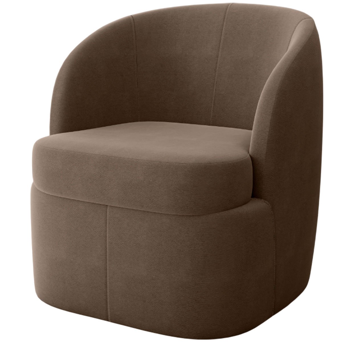 Kit 2 Poltronas para Sala e Escritório Base Giratória Samara Veludo Marrom