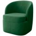 Kit 2 Poltronas para Sala e Escritório Base Giratória Samara Veludo Verde