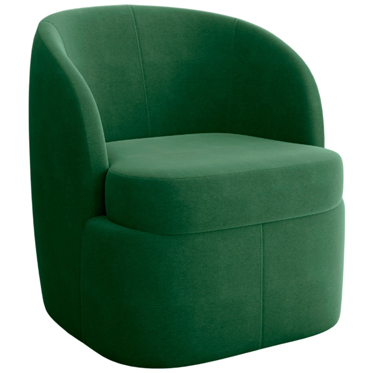 Kit 2 Poltronas para Sala e Escritório Base Giratória Samara Veludo Verde