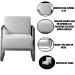 Kit 2 Poltronas para Sala e Escritório Base de Metal Mubai Linho Bege