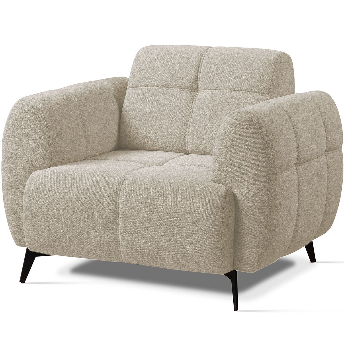Kit 2 Poltronas para Sala e Escritório Decorativa Kania Linho Bege