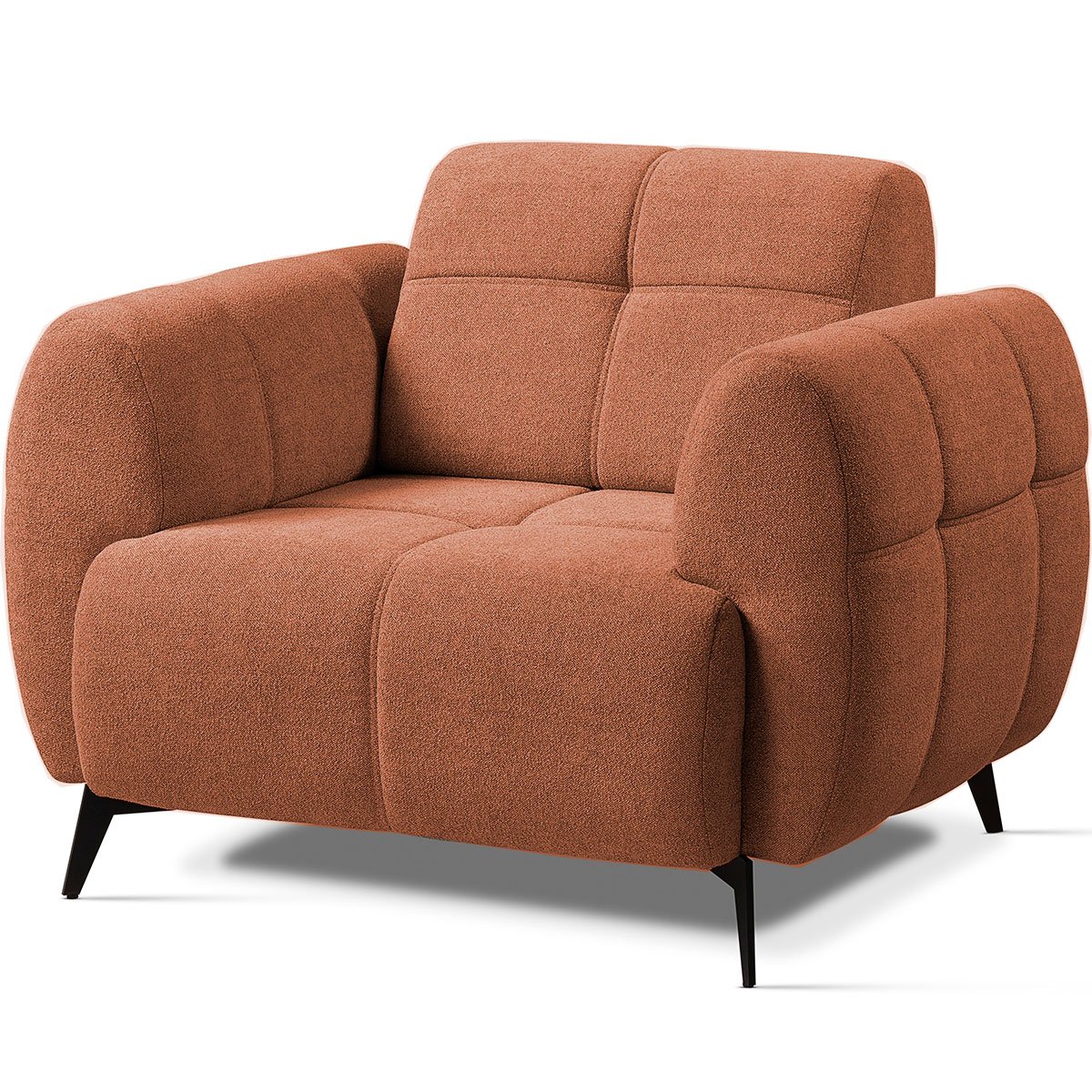 Kit 2 Poltronas para Sala e Escritório Decorativa Kania Linho Terracota