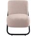 Kit 2 Poltronas para Sala e Escritório Decorativas Andora Linho Bege