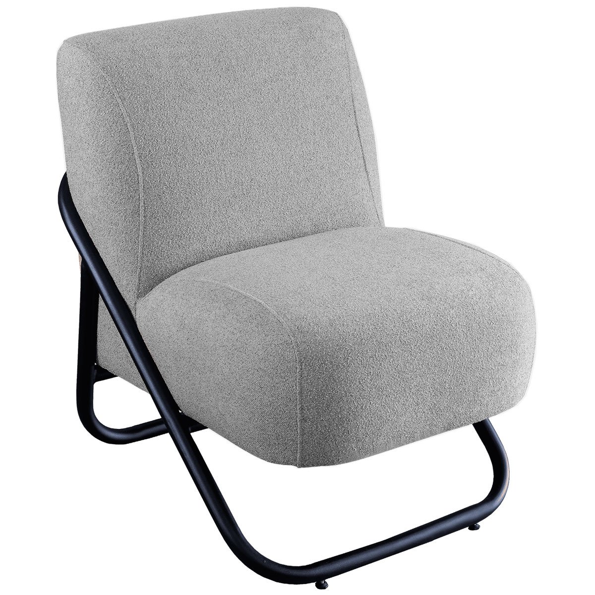 Kit 2 Poltronas para Sala e Escritório Decorativas Andora Linho Cinza Claro