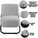 Kit 2 Poltronas para Sala e Escritório Decorativas Andora Linho Cinza Claro