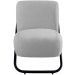Kit 2 Poltronas para Sala e Escritório Decorativas Andora Linho Cinza Claro