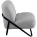 Kit 2 Poltronas para Sala e Escritório Decorativas Andora Linho Cinza Claro