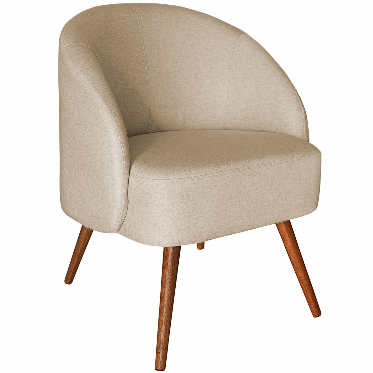 Kit 2 Poltronas para Sala e Escritório Decorativas Cadma Linho Bege