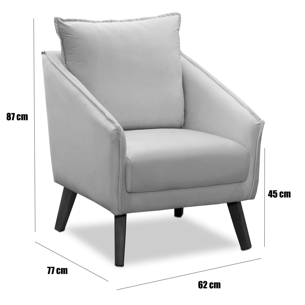 Kit 2 Poltronas para Sala e Escritório Decorativas Ellen Veludo Azul Marinho