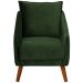 Kit 2 Poltronas para Sala e Escritório Decorativas Ellen Veludo Verde